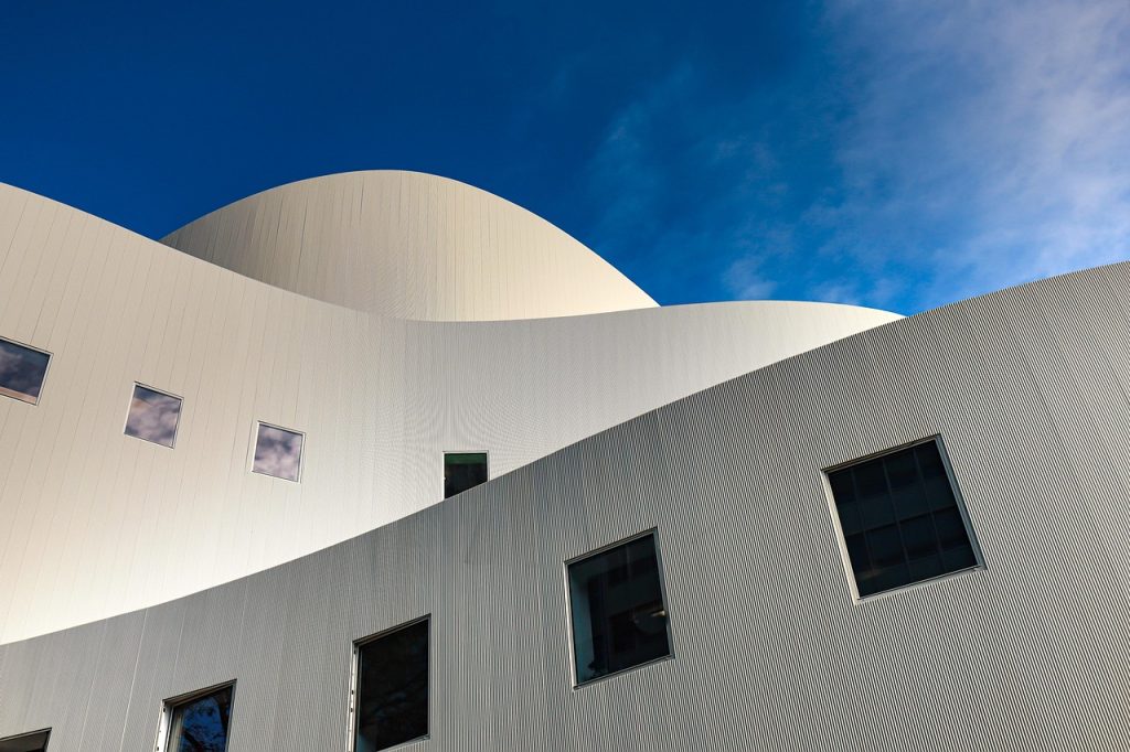 architecture, building, facade, exterior, modern building, landmark, theater building, theater, düsseldorfer schauspielhaus, city, architecture, architecture, building, building, building, building, building